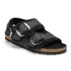 Birkenstock Milano Big Buckle Shearling Oiled Leather Black -Birkenstock Shop 1025414
