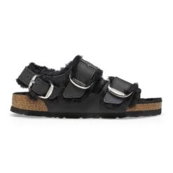 Birkenstock Milano Big Buckle Shearling Oiled Leather Black 10 Birkenstock Milano Big Buckle Shearling Oiled Leather Black -Birkenstock Shop 1025414 side