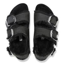 Birkenstock Milano Big Buckle Shearling Oiled Leather Black 9 Birkenstock Milano Big Buckle Shearling Oiled Leather Black -Birkenstock Shop 1025414 top