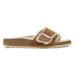 Birkenstock Madrid Big Buckle Shearling Oiled Leather Cognac -Birkenstock Shop 1025415 side