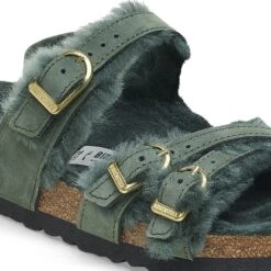 Birkenstock Franca Shearling Nubuck Leather Thyme 9 Birkenstock Franca Shearling Nubuck Leather Thyme -Birkenstock Shop 1025429 detail 1