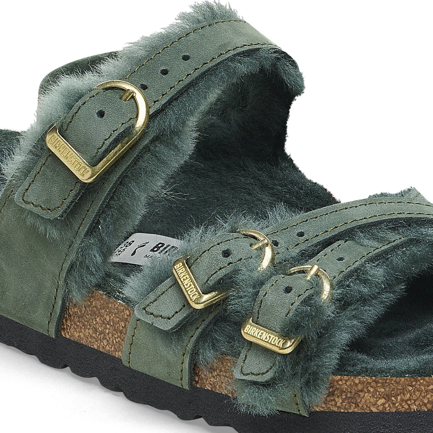 Birkenstock Franca Shearling Nubuck Leather Thyme 4 Birkenstock Franca Shearling Nubuck Leather Thyme - Image 4