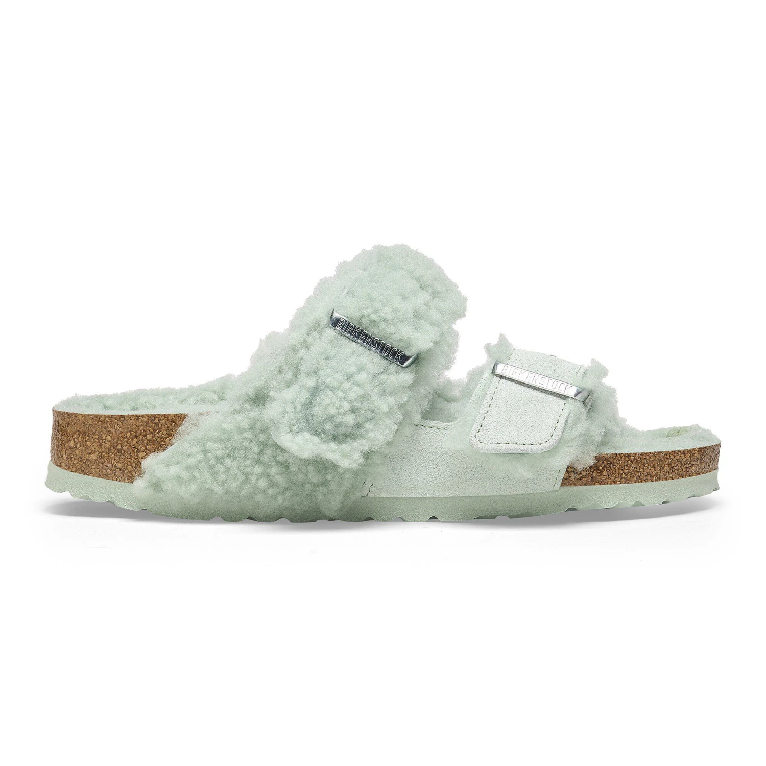 Birkenstock Arizona Teddy Split Suede Leather-Shearling Matcha 3 Birkenstock Arizona Teddy Split Suede Leather-Shearling Matcha - Image 3