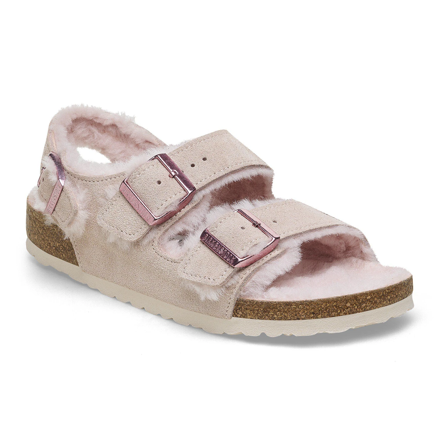 Birkenstock Milano Suede Shearling Suede Leather-Shearling Light Rose 1 Birkenstock Milano Suede Shearling Suede Leather-Shearling Light Rose