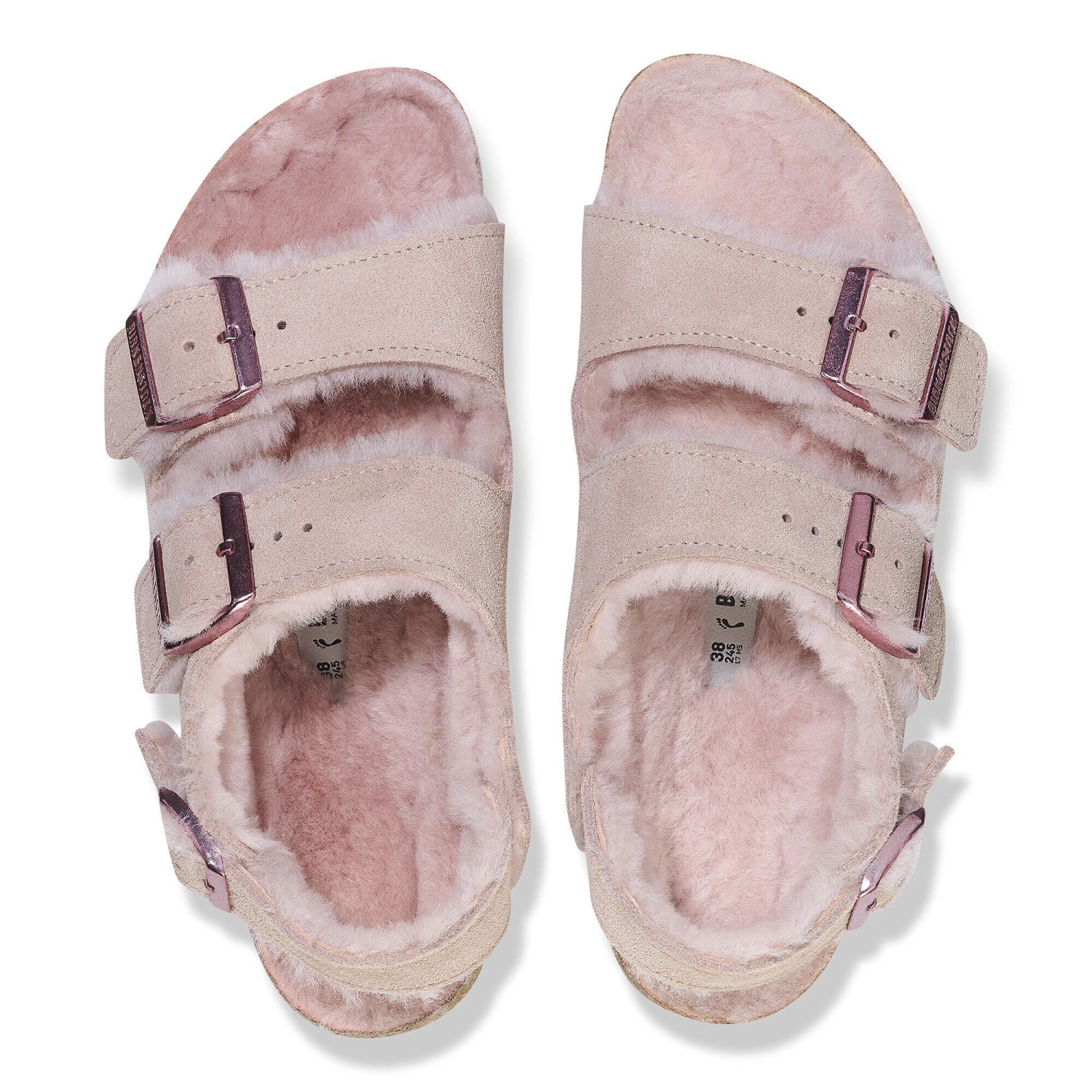 Birkenstock Milano Suede Shearling Suede Leather-Shearling Light Rose 2 Birkenstock Milano Suede Shearling Suede Leather-Shearling Light Rose - Image 2