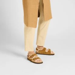 Birkenstock Milano Suede Shearling Suede Leather-Shearling Mink -Birkenstock Shop 1025478 f look f