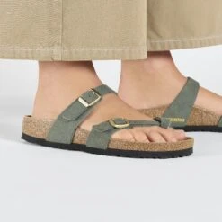 Birkenstock Mayari Vegan Synthetics Soft Birki Vegan Thyme -Birkenstock Shop 1025484 f closeup f