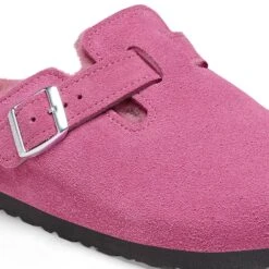 Birkenstock Boston Shearling Suede Leather Fuchsia Tulip -Birkenstock Shop 1025521 detail 1