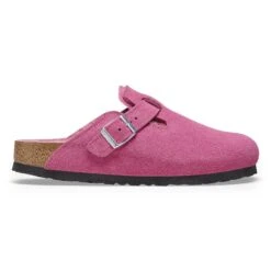 Birkenstock Boston Shearling Suede Leather Fuchsia Tulip -Birkenstock Shop 1025521 side