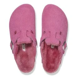 Birkenstock Boston Shearling Suede Leather Fuchsia Tulip -Birkenstock Shop 1025521 top