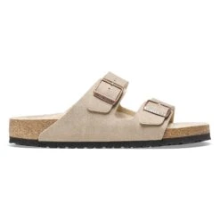 Birkenstock Arizona Shearling Synthetics Desert Dust Gray Taupe -Birkenstock Shop 1025573 side