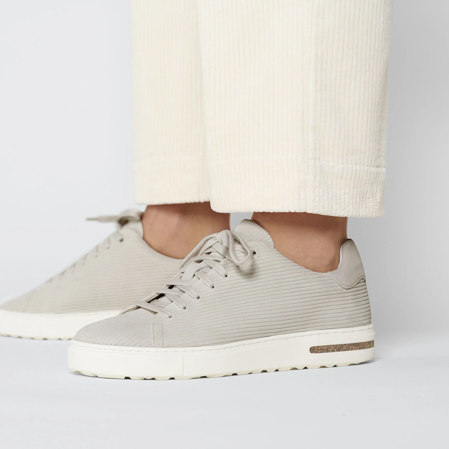 Birkenstock Bend Low Suede Embossed Corduroy Antique White 4 Birkenstock Bend Low Suede Embossed Corduroy Antique White - Image 4