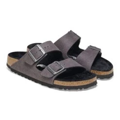 Birkenstock Arizona Shearling Synthetics Desert Dust Black 26 Birkenstock Arizona Shearling Synthetics Desert Dust Black -Birkenstock Shop 1025602 pair