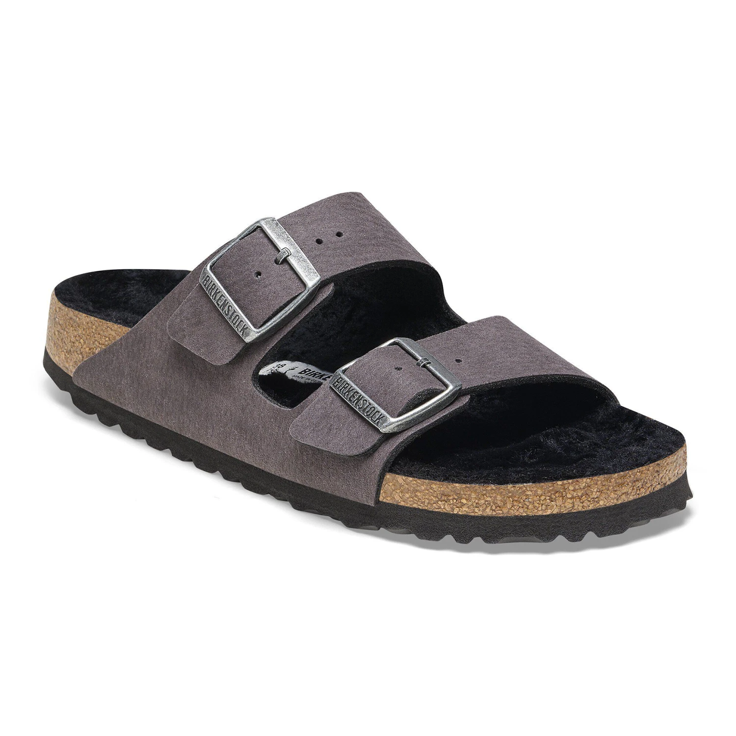 Birkenstock Arizona Shearling Synthetics Desert Dust Black 1 Birkenstock Arizona Shearling Synthetics Desert Dust Black