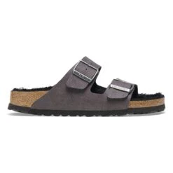 Birkenstock Arizona Shearling Synthetics Desert Dust Black 18 Birkenstock Arizona Shearling Synthetics Desert Dust Black -Birkenstock Shop 1025611 side
