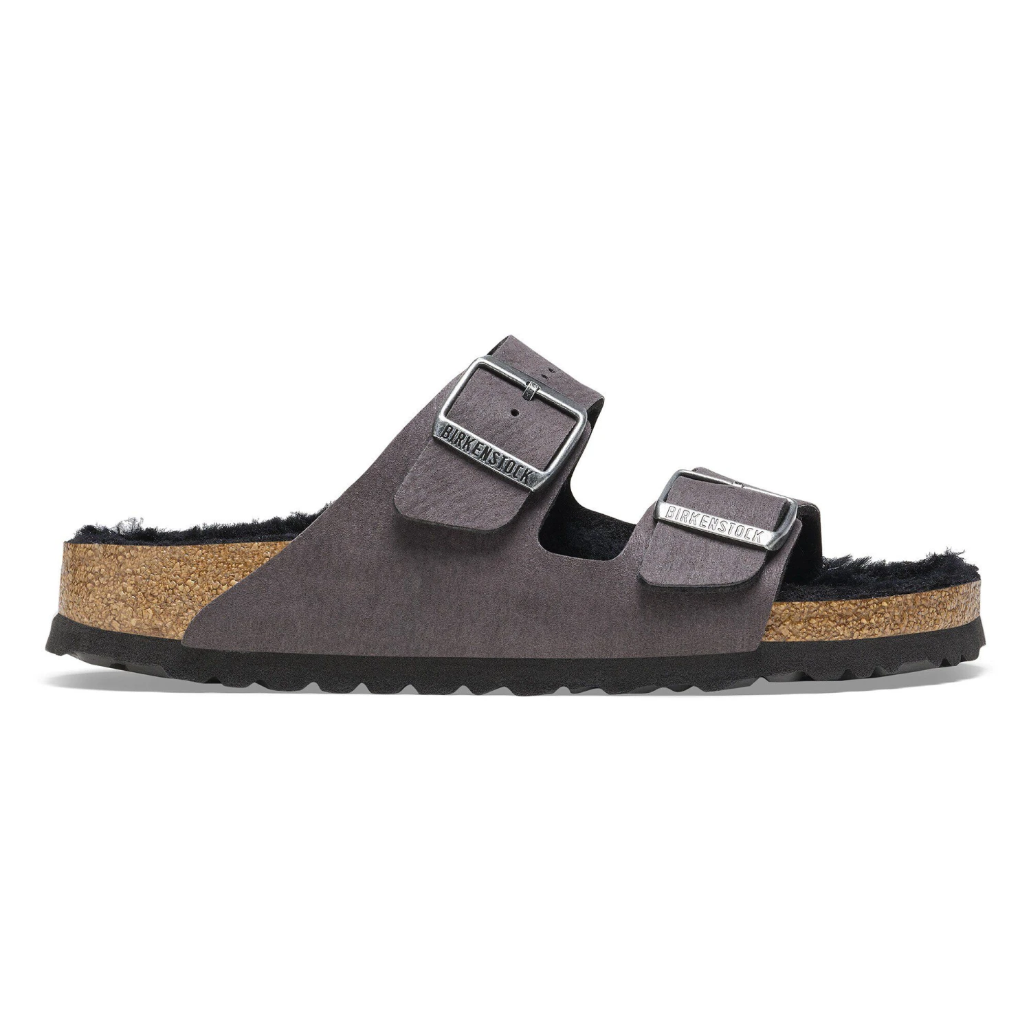Birkenstock Arizona Shearling Synthetics Desert Dust Black 5 Birkenstock Arizona Shearling Synthetics Desert Dust Black - Image 5
