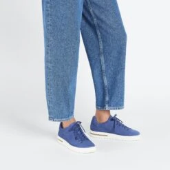 Birkenstock Bend Low Suede Embossed Corduroy Indigo -Birkenstock Shop 1025613 f look f