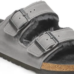 Birkenstock Arizona Shearling Oiled Leather Iron -Birkenstock Shop 1025646 detail 1