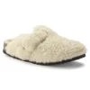 Birkenstock Boston Big Buckle Shearling Teddy Eggshell