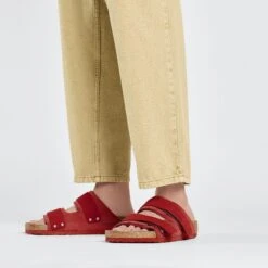 Birkenstock Uji Nubuck-Suede Leather Sienna Red -Birkenstock Shop 1025681 f look m