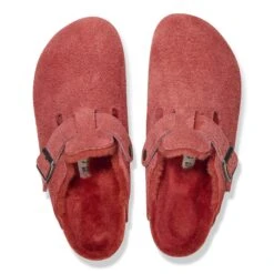 Birkenstock Boston Shearling Suede Leather Sienna Red 9 Birkenstock Boston Shearling Suede Leather Sienna Red -Birkenstock Shop 1025685 top