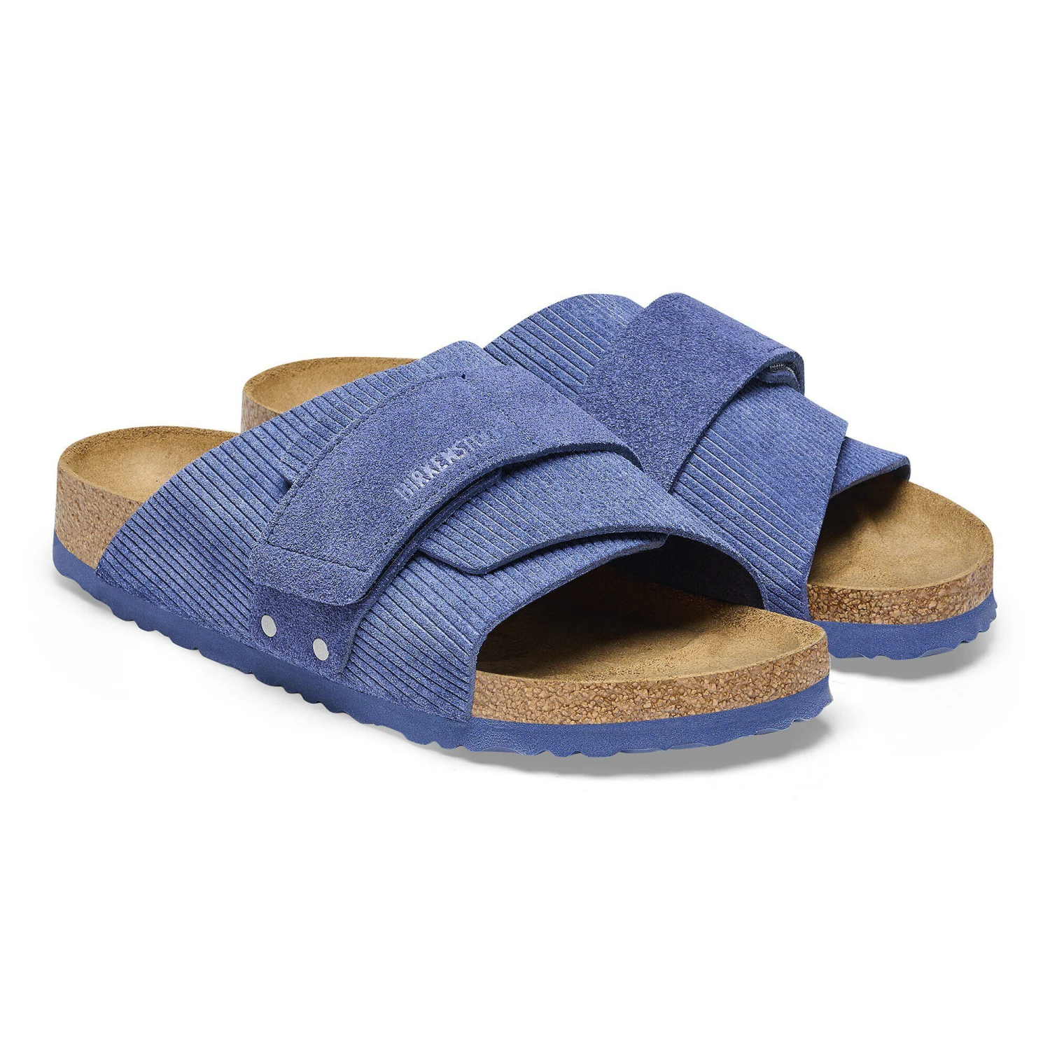 Birkenstock Kyoto Suede Embossed Corduroy Indigo 5 Birkenstock Kyoto Suede Embossed Corduroy Indigo - Image 5