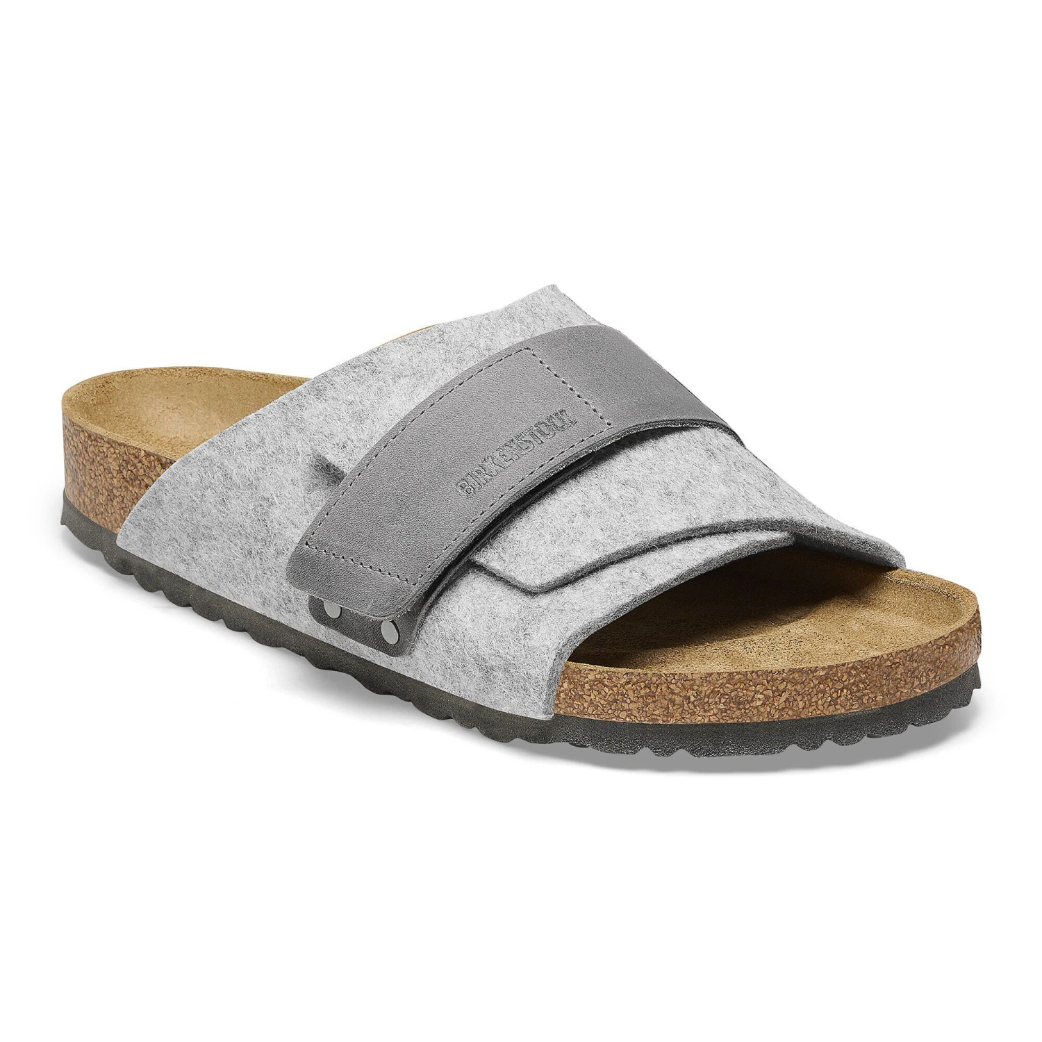 Birkenstock Kyoto Natural Leather-Felt Light Gray 1 Birkenstock Kyoto Natural Leather-Felt Light Gray