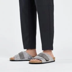 Birkenstock Kyoto Natural Leather-Felt Light Gray 11 Birkenstock Kyoto Natural Leather-Felt Light Gray -Birkenstock Shop 1025708 f look m