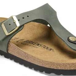 Birkenstock Gizeh Nubuck Leather Thyme -Birkenstock Shop 1025739 detail 1
