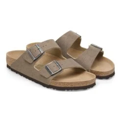 Birkenstock Arizona Vegan Synthetics Gray Taupe -Birkenstock Shop 1025779 pair