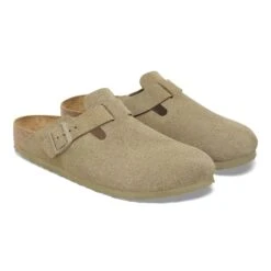 Birkenstock Boston Suede Leather Faded Khaki 10 Birkenstock Boston Suede Leather Faded Khaki -Birkenstock Shop 1025788 pair