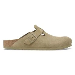 Birkenstock Boston Suede Leather Faded Khaki 8 Birkenstock Boston Suede Leather Faded Khaki -Birkenstock Shop 1025788 side