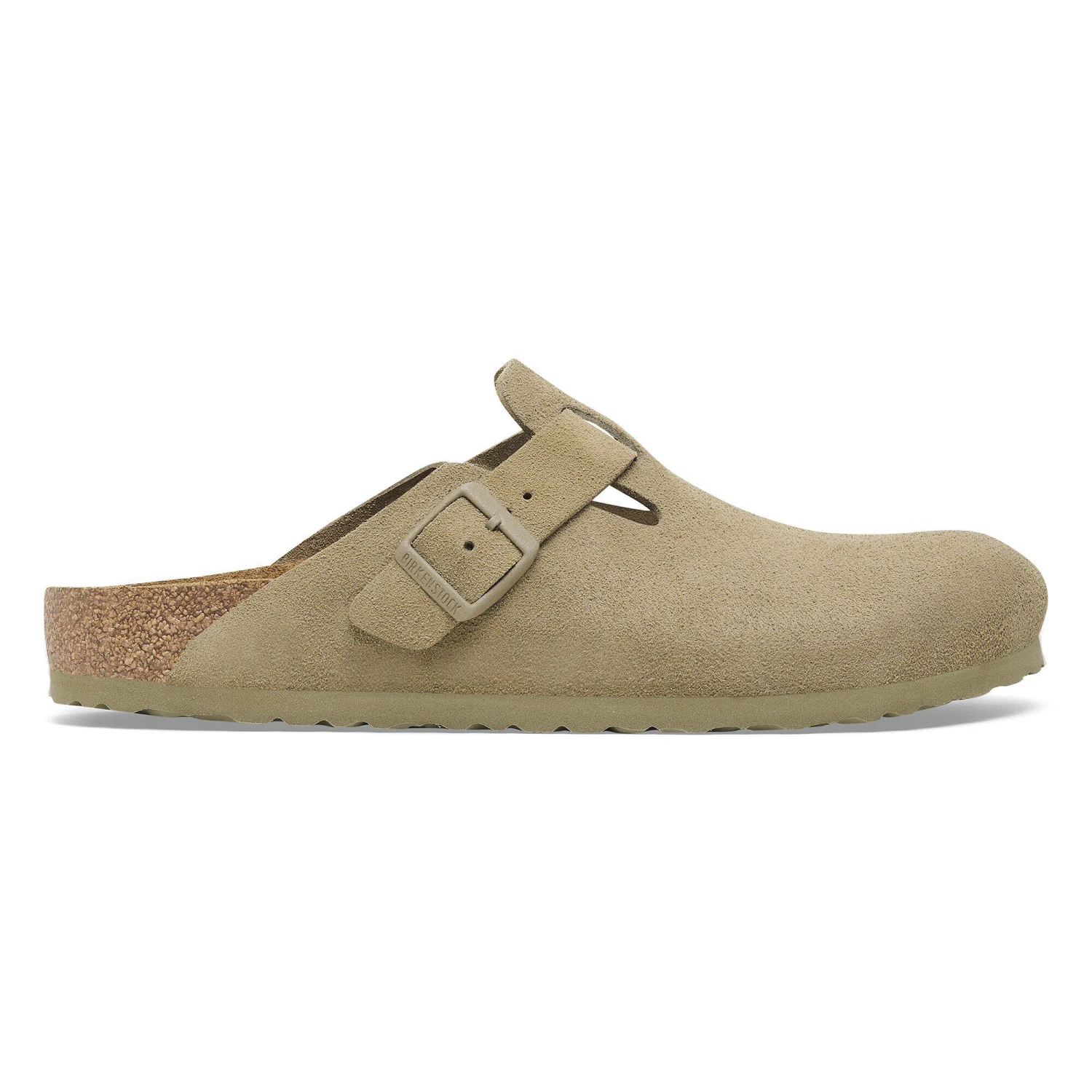 Birkenstock Boston Suede Leather Faded Khaki 3 Birkenstock Boston Suede Leather Faded Khaki - Image 3