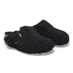 Birkenstock Boston Big Buckle Shearling Black Gold -Birkenstock Shop 1025891 pair