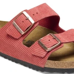 Birkenstock Arizona Suede Embossed Corduroy Sienna Red -Birkenstock Shop 1026095 detail 1