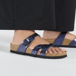 Birkenstock Franca Birko-Flor Graceful Midnight Blue -Birkenstock Shop 1026119 f closeup f