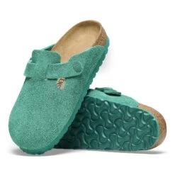 Birkenstock Boston Suede Leather Digital Green -Birkenstock Shop 1026129 sole