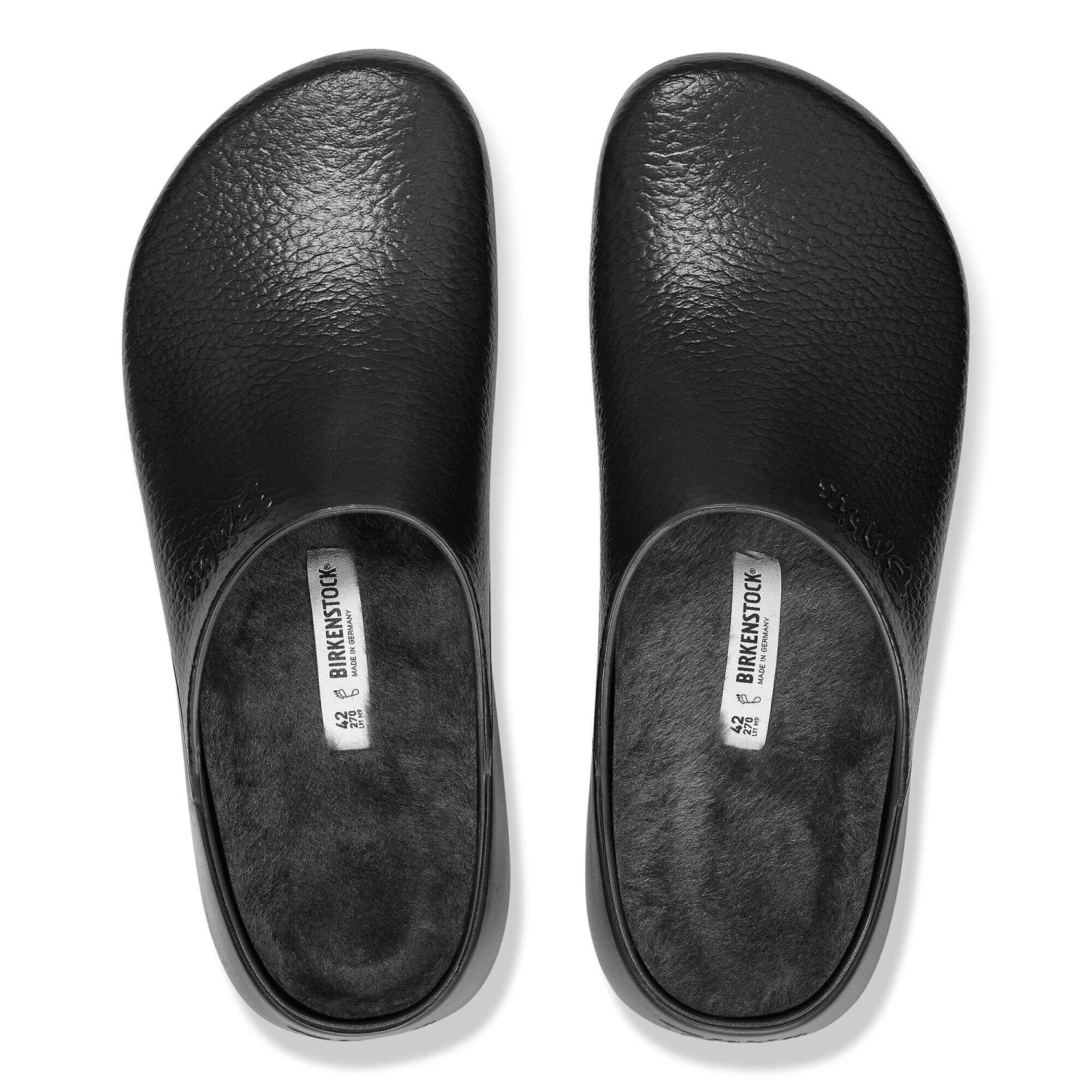 Birkenstock Super-Birki Shearling Polyurethane Jet Black 2 Birkenstock Super-Birki Shearling Polyurethane Jet Black - Image 2