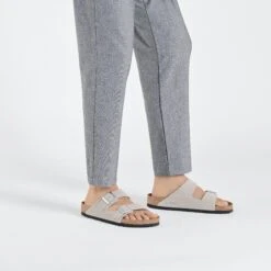 Birkenstock Arizona Suede Embossed Corduroy Stone Coin -Birkenstock Shop 1026131 f look m