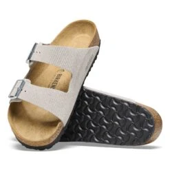 Birkenstock Arizona Suede Embossed Corduroy Stone Coin -Birkenstock Shop 1026131 sole