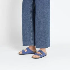 Birkenstock Arizona Suede Embossed Corduroy Indigo 16 Birkenstock Arizona Suede Embossed Corduroy Indigo -Birkenstock Shop 1026134 f look f