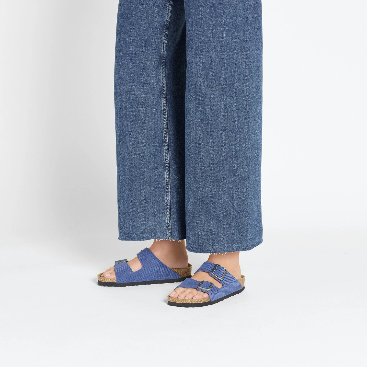 Birkenstock Arizona Suede Embossed Corduroy Indigo 7 Birkenstock Arizona Suede Embossed Corduroy Indigo - Image 7