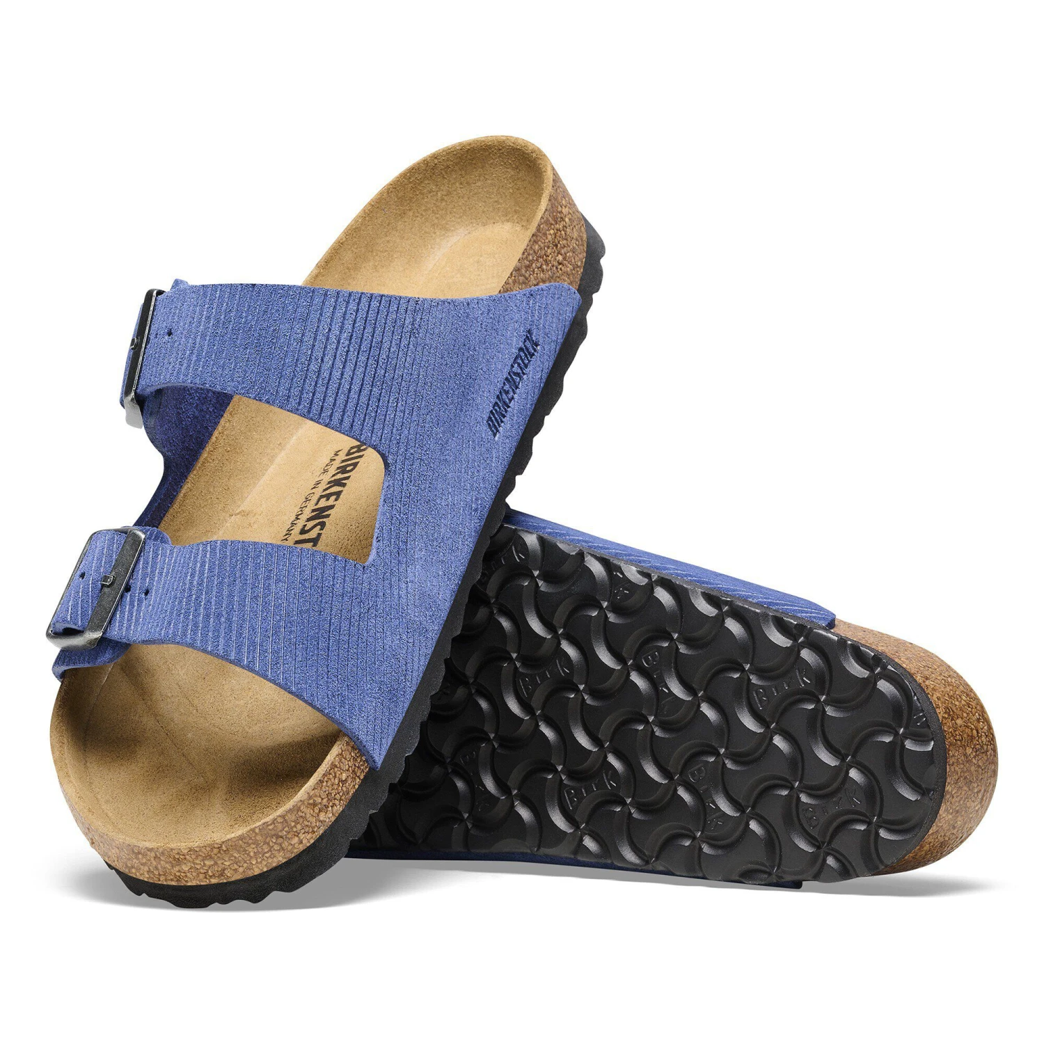 Birkenstock Arizona Suede Embossed Corduroy Indigo 6 Birkenstock Arizona Suede Embossed Corduroy Indigo - Image 6