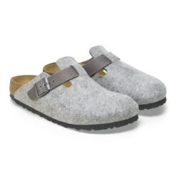 Birkenstock Boston Natural Leather-Felt Light Gray -Birkenstock Shop 1026149 pair