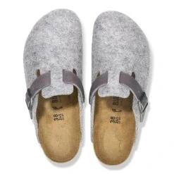 Birkenstock Boston Natural Leather-Felt Light Gray -Birkenstock Shop 1026149 top