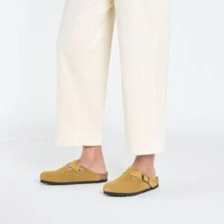 Birkenstock Boston Suede Embossed Corduroy Cork Brown -Birkenstock Shop 1026155 f look f