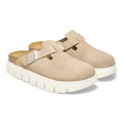 Boston Chunky Suede Leather Warm Sand -Birkenstock Shop 1026176 pair