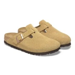 Birkenstock Boston Suede Leather Latte Cream -Birkenstock Shop 1026181 pair