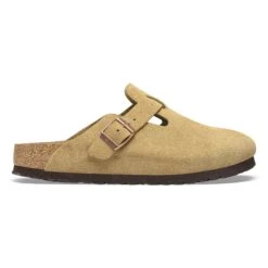 Birkenstock Boston Suede Leather Latte Cream -Birkenstock Shop 1026181 side