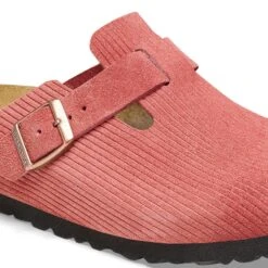 Birkenstock Boston Suede Embossed Corduroy Sienna Red -Birkenstock Shop 1026198 detail 1